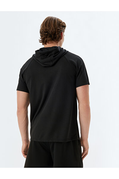 Koton Αθλητικό μπλουζάκι Oversize Hooded Slogan - κοντομάνικο