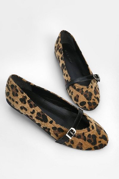 Marjin Damen Ballerinas mit Riemen Tariz Leopard