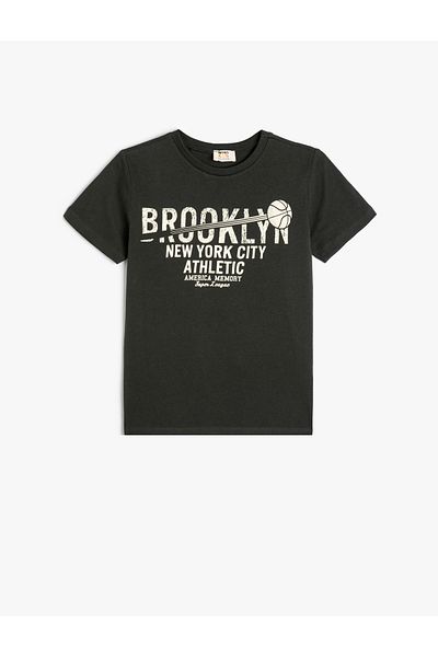 Koton Μπλουζάκι με κοντό μανίκι με λαιμόκοψη Brooklyn
