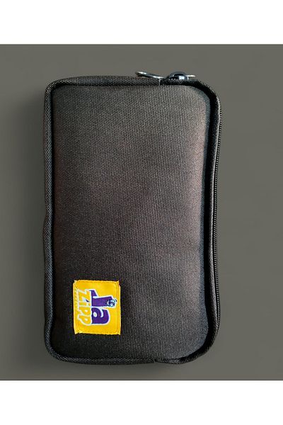 GLANCE Jazipp Premium Double Compartment Pencil Case Pen Bag Brown 22X12X4Cm