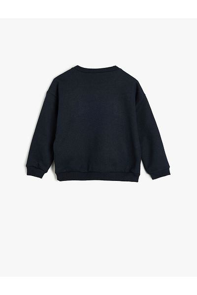 Koton Basketball Printed Long Sleeve Sweatshirt - Crew Neck