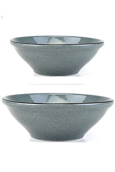 Kütahya Porselen Pearl Bowl Greenery Bowl - 24 cm and 20 cm Salad Bowl, Set of 2