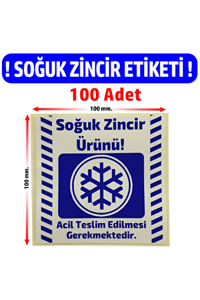 DİJİTAL BARKOD Soğuk Zincir Etiketi Soğuk Zincir Kargo Ürün Uyarı Etiketi 100...