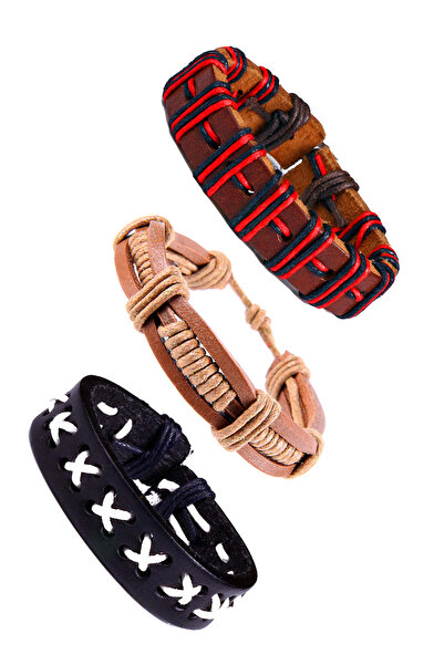 Dejavu حزمة سوار جلدي قابل للتعديل للجنسين مع تفاصيل حبل