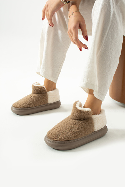 Moda Devrin Mink Winter Slippers Balcony Garden Home Boots