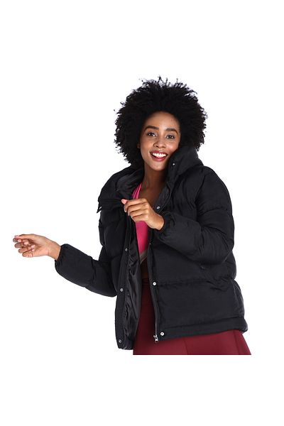 Sportive Favola Puffer Over Women's Black Casual Style Coat 22kktl21b02-syh