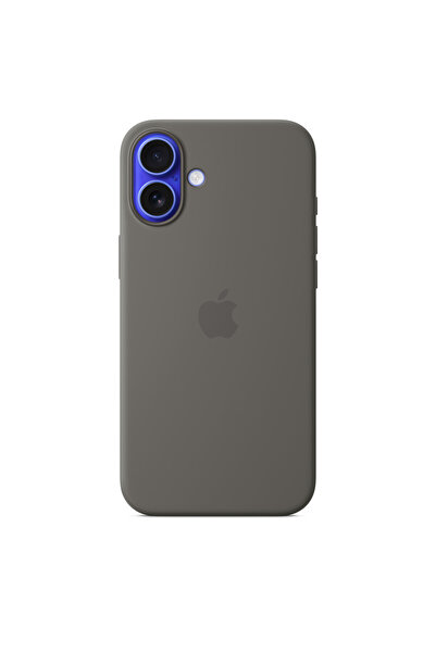 Apple iPhone 16 Plus için MagSafe özellikli Silikon Kılıf - Taş Grisi - (MYYC3ZM/A)