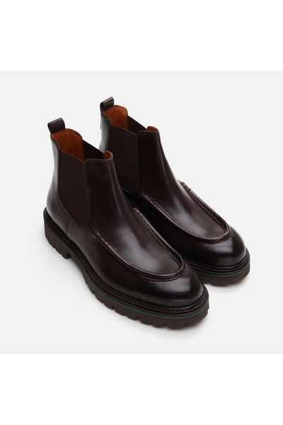 Hotiç Genuine Leather Brown Men's Classic Boots