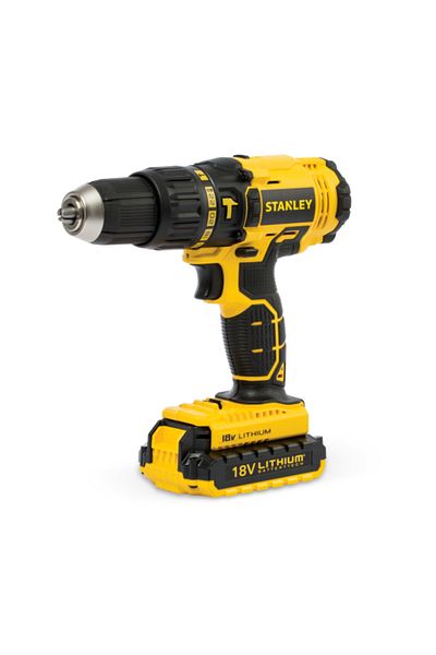 Stanley مثقاب مطرقة لاسلكي 18 فولت ببطاريتين ليثيوم أيون