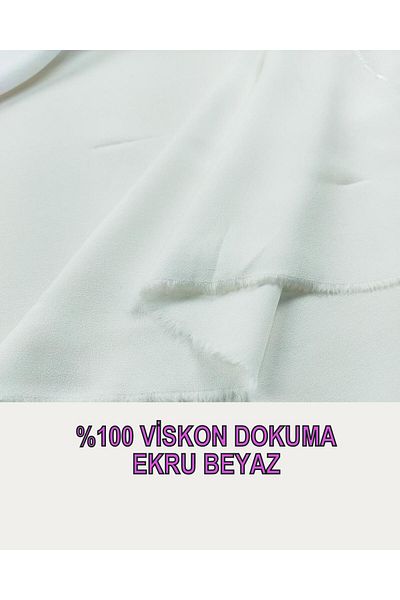 Kumaş Parça 100% Βισκόζη Υφαντό Λευκό Χρώμα (Πλάτος 140 cm x Μήκος 240 cm)