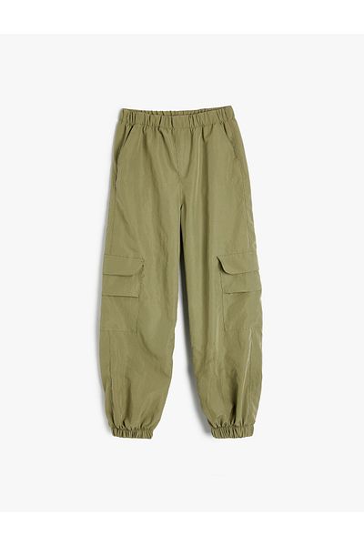 Koton Cargo Jogger Pants - Elastic Waist Pocket