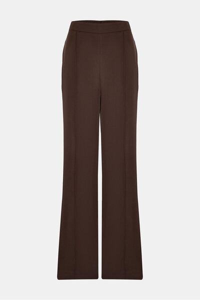 W Collection KAHVE SATEN NERVÜRLÜ PANTOLON