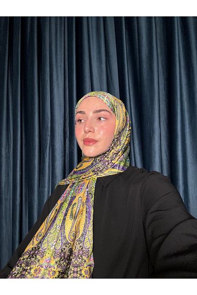 Modakaşmir Ethnic Patterned Silky Shawl
