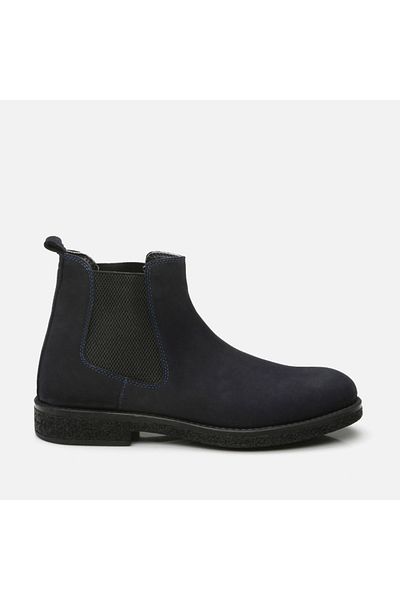 Hotiç Ανδρικές casual μπότες από γνήσιο δέρμα Navy Blue