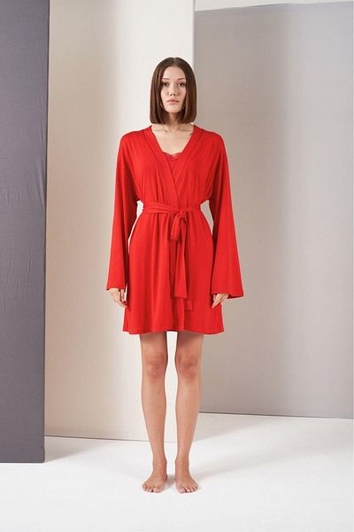 PJS Set de două piese cămașă de noapte cu bretele din dantelă