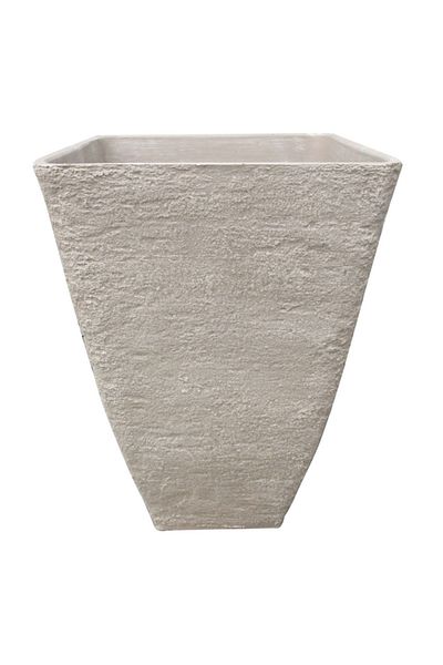 SERENE Elegant and Durable Sandy Stone Finish Fiberglass Planter