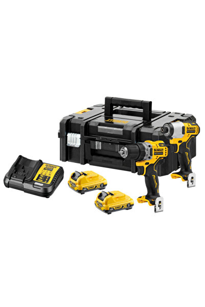 Dewalt طقم مفك براغي لاسلكي 12 فولت مكون من قطعتين DCK2110L2T-GB