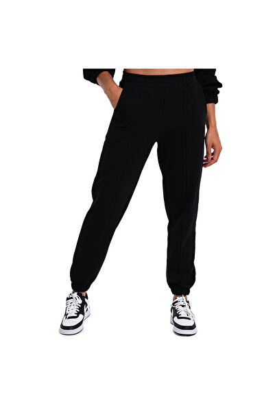 Sportive Segovia Kadın Siyah Günlük Stil Eşofman Altı 24KK013-SYH