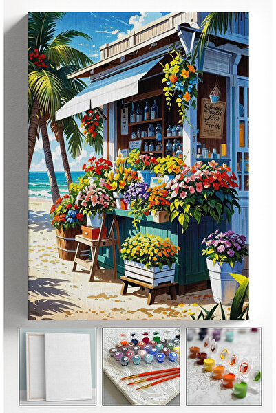 Sulepas Sayılarla Boyama Çerçeveli Hobi Seti Numaralı Tuval Fırça Boya Dahil ...