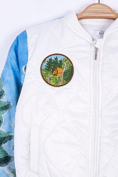 NK Girl's Grande Coat with Picture Detail on the Back