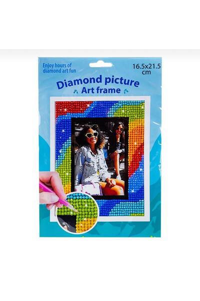 Genel Markalar 5D Elmas Taş İşleme Kiti 16.5x21.5 cm Resim Çerçevesi Dalgalı Desen