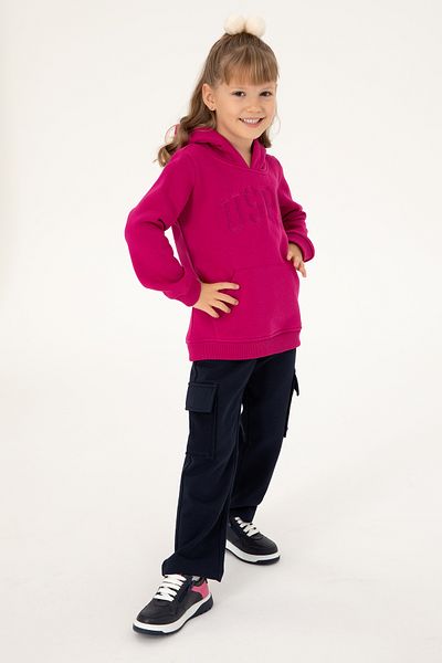 U.S. Polo Assn. Girl's Navy Blue Pocketed Sweatpants 50297440-Vr033