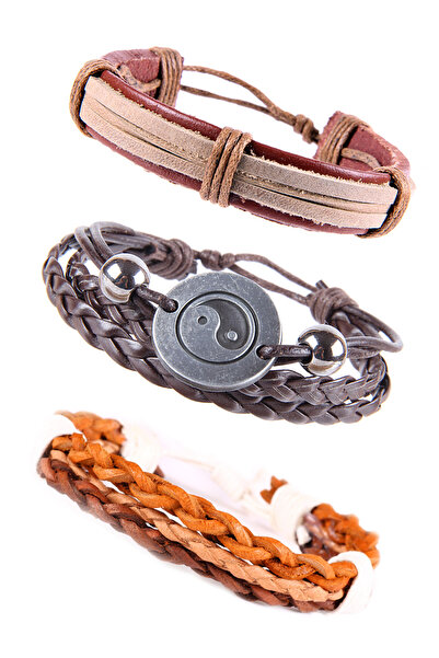 Dejavu حزمة سوار جلدي قابل للتعديل للجنسين مع تفاصيل حبل