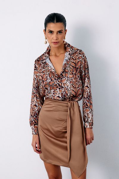 Sateen Cămașă clasică cu model leopard - TABA