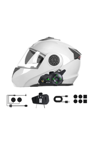 comse 6 Kişilik Motosiklet Kask Bluetooth Intercom Seti Su Geçirmez 1000m Mesafeli Müzik Paylaşımlı