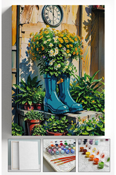 Sulepas Sayılarla Boyama Çerçeveli Hobi Seti Numaralı Tuval Fırça Boya Dahil ...