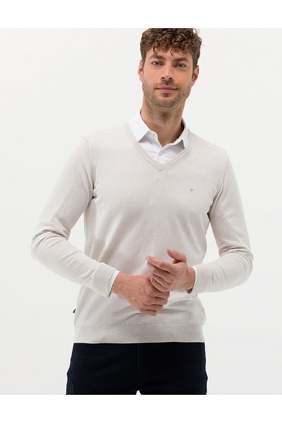 Pierre Cardin Πετρόλ Slim Fit V-Yaka Basic Νήμα Πουλόβερ 50276536-VR049