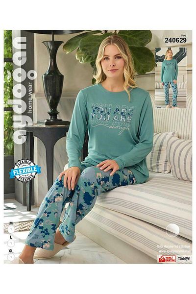 Aydoğan Women's Long Sleeve Pajama Suit