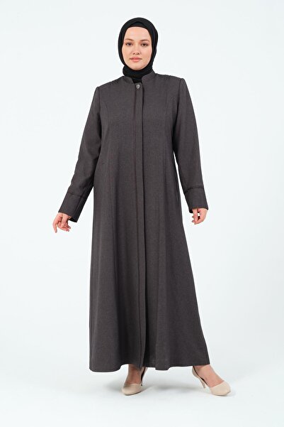 GLR&GYM AHUGÜL KADIN BÜYÜK BEDEN ASTARLI DÜĞMELİ TESETTÜR PARDESÜ