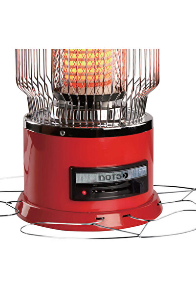 DOTS دفاية كهربائية بإعدادين للحرارة - 2000 واط - أحمر وأسود