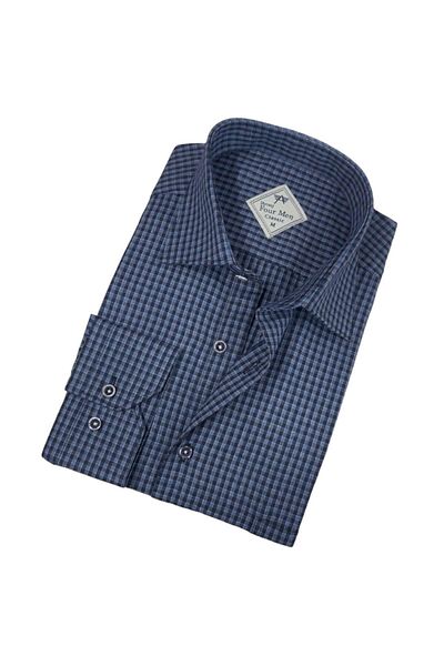 EREN STYLE Cămașă de iarnă pentru bărbați pentru lemne (forma obișnuită)