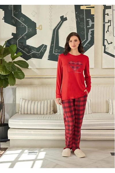 Aydoğan Women's Long Sleeve Pajama Suit