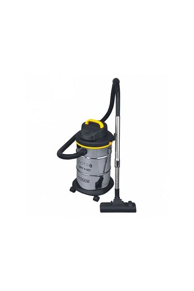 DOTS Drum Type Vacuum Cleaner, 21 Liter Capacity, Dry and Wet - 1500 Watt - Silver