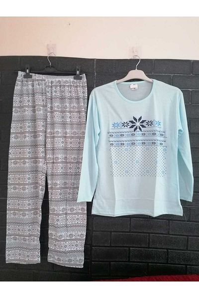 anne moda ankara Costum de pijama sezonier, 100% bumbac, cu maneca lunga