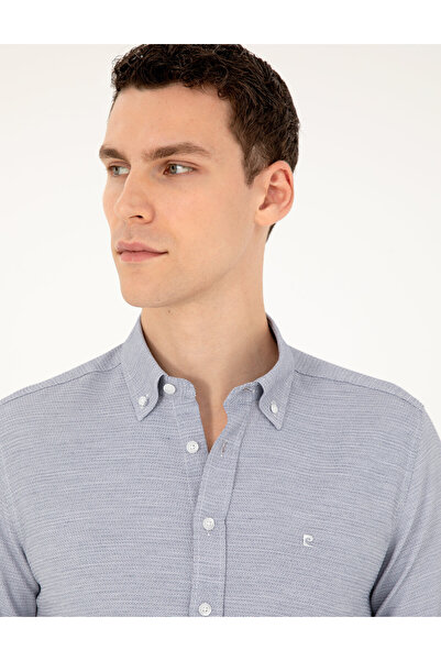 Pierre Cardin Lacivert Slim Fit Uzun Kollu Gömlek 50291042-VR033