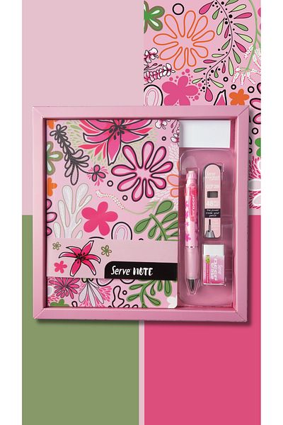 Serve Set - Notebook, Serve Deep Tip Pen, Eraser
