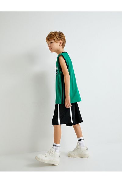 Koton Pantaloni scurți color block - cu talie elastică