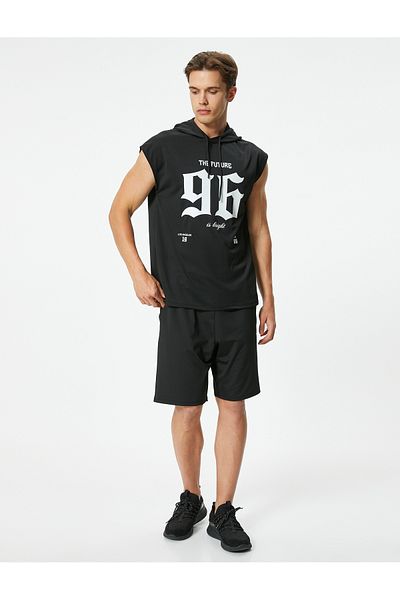 Koton Αθλητικό μπλουζάκι Oversize με κουκούλα - Αμάνικο