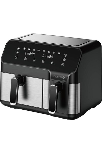 DOTS Air Fryer, 8.3 Liter Capacity - 2700 Watt - Silver & Black