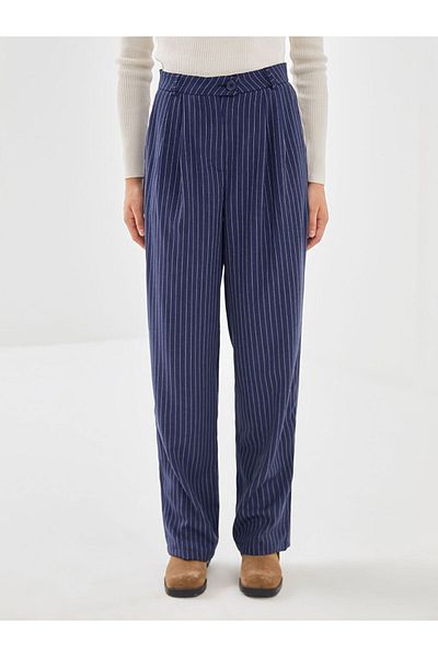 LC Waikiki Loose Fit Striped Women's Trousers