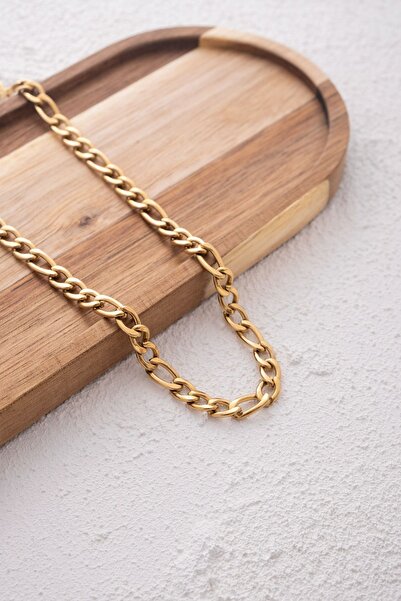 ByFlorya Jewelry قلادة فيجارو من الفولاذ المقاوم للتشويه بسمك 6 مم للجنسين قابلة للتعديل