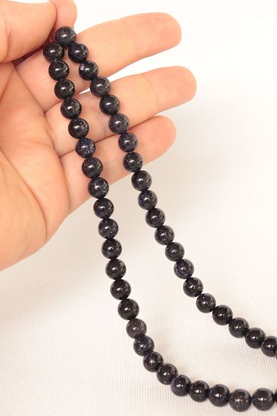 CessNova Navy Blue Star Stone 8mm - Natural String (1 Piece)