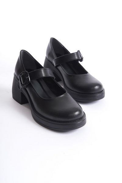 Shoesers Women's Special Design Platform Heeled Elegant Buckle Banded Ballerina Loafer Moccasin Shoes