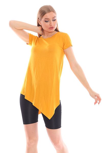 Alışveriş Sokağı Cross Cut Viscose Fabric Casual Tunic