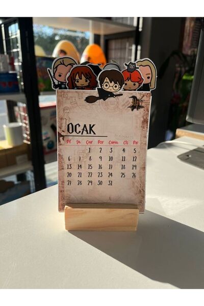 EyER Shoping Harry Potter 2026 Ahşap Ayaklı Özel Tasarım Takvim