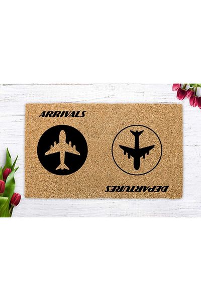 DefLife Home Arrivals Departures Door Mat / Koko Mat